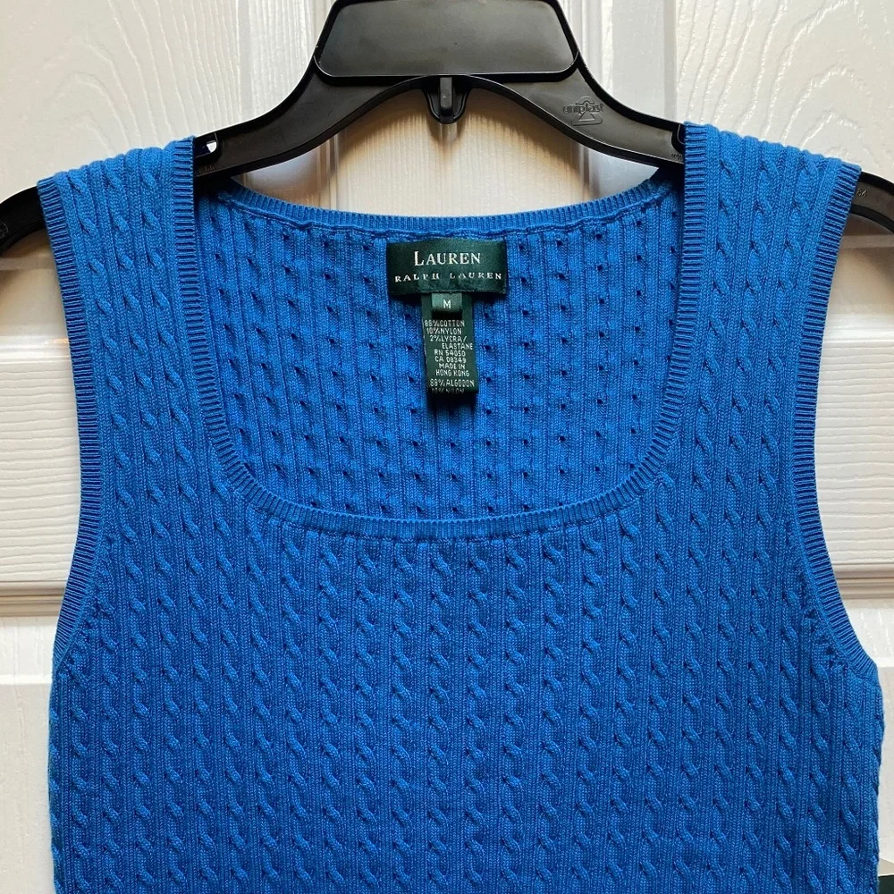 Ralph Lauren Blue Sleeveless Sweater - Picture 5 of 5